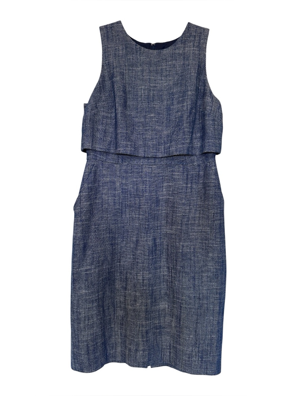 J. Crew Blue Sleeveless Shift Dress